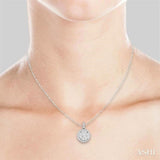 Round Shape Halo Lovebright Essential Diamond Pendant
