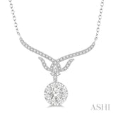 Round Shape Lovebright Diamond Necklace