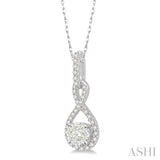 Round Shape Lovebright Diamond Infinity Pendant