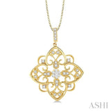 FLOWER SHAPE LOVEBRIGHT DIAMOND PENDANT