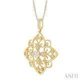 FLOWER SHAPE LOVEBRIGHT DIAMOND PENDANT