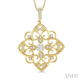 FLOWER SHAPE LOVEBRIGHT DIAMOND PENDANT