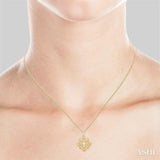 FLOWER SHAPE LOVEBRIGHT DIAMOND PENDANT