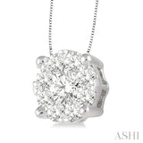Round Shape Lovebright Essential Diamond Solitaire Pendant