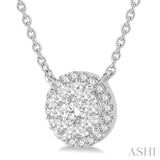 Round Shape Halo Lovebright Essential Diamond Pendant