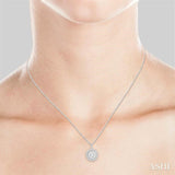 Round Shape Halo Lovebright Essential Diamond Pendant