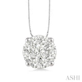 Round Shape Lovebright Essential Diamond Solitaire Pendant