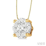 Round Shape Lovebright Essential Diamond Solitaire Pendant