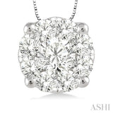 Round Shape Lovebright Essential Diamond Solitaire Pendant