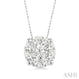 Round Shape Lovebright Essential Diamond Solitaire Pendant