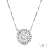 Round Shape Halo Lovebright Essential Diamond Pendant