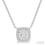Cushion Shape Halo Lovebright Essential Diamond Pendant