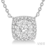 Cushion Shape Halo Lovebright Essential Diamond Pendant