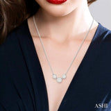 Round Shape Past Present & Future Lovebright Essential Diamond Necklace