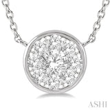 Round Shape Lovebright Essential Diamond Pendant
