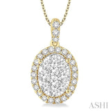 OVAL SHAPE LOVEBRIGHT DIAMOND PENDANT