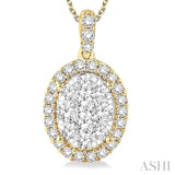 OVAL SHAPE LOVEBRIGHT DIAMOND PENDANT