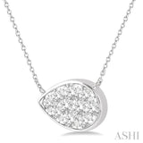 Pear Shape East-West Lovebright Essential Diamond Pendant