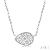 Pear Shape East-West Lovebright Essential Diamond Pendant