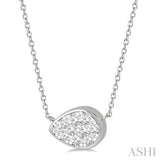 Pear Shape East-West Lovebright Essential Diamond Pendant