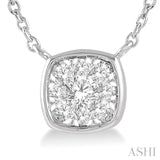 Cushion Shape Lovebright Essential Diamond Pendant