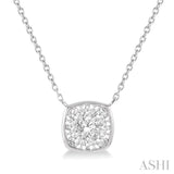Cushion Shape Lovebright Essential Diamond Pendant