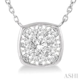 Cushion Shape Lovebright Essential Diamond Pendant