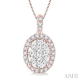 OVAL SHAPE LOVEBRIGHT DIAMOND PENDANT