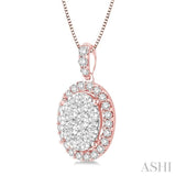 OVAL SHAPE LOVEBRIGHT DIAMOND PENDANT
