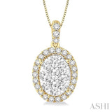 OVAL SHAPE LOVEBRIGHT DIAMOND PENDANT