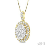 OVAL SHAPE LOVEBRIGHT DIAMOND PENDANT