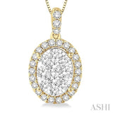 OVAL SHAPE LOVEBRIGHT DIAMOND PENDANT
