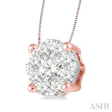 Round Shape Lovebright Essential Diamond Solitaire Pendant