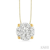 Round Shape Lovebright Essential Diamond Solitaire Pendant