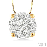 Round Shape Lovebright Essential Diamond Solitaire Pendant
