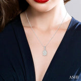 Oval Shape Lovebright Essential Diamond Pendant