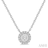 Round Shape Halo Lovebright Essential Diamond Pendant