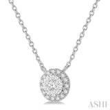 Round Shape Halo Lovebright Essential Diamond Pendant