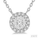 Round Shape Halo Lovebright Essential Diamond Pendant