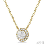 Round Shape Halo Lovebright Essential Diamond Pendant