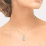 Pear Shape Halo Lovebright Essential Diamond Pendant