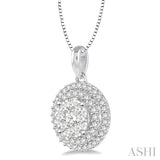 Round Shape Halo Lovebright Essential Diamond Pendant