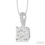 Princess Shape Lovebright Essential Diamond Pendant