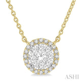 Round Shape Halo Lovebright Essential Diamond Pendant