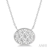 OVAL SHAPE EAST-WEST LOVEBRIGHT ESSENTIAL DIAMOND NECKLACE
