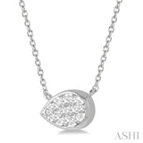 PEAR SHAPE EAST-WEST LOVEBRIGHT ESSENTIAL DIAMOND NECKLACE