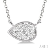 PEAR SHAPE EAST-WEST LOVEBRIGHT ESSENTIAL DIAMOND NECKLACE