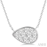 PEAR SHAPE EAST-WEST LOVEBRIGHT ESSENTIAL DIAMOND NECKLACE