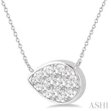 PEAR SHAPE EAST-WEST LOVEBRIGHT ESSENTIAL DIAMOND NECKLACE