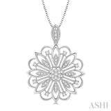 FLOWER SHAPE LOVEBRIGHT DIAMOND PENDANT